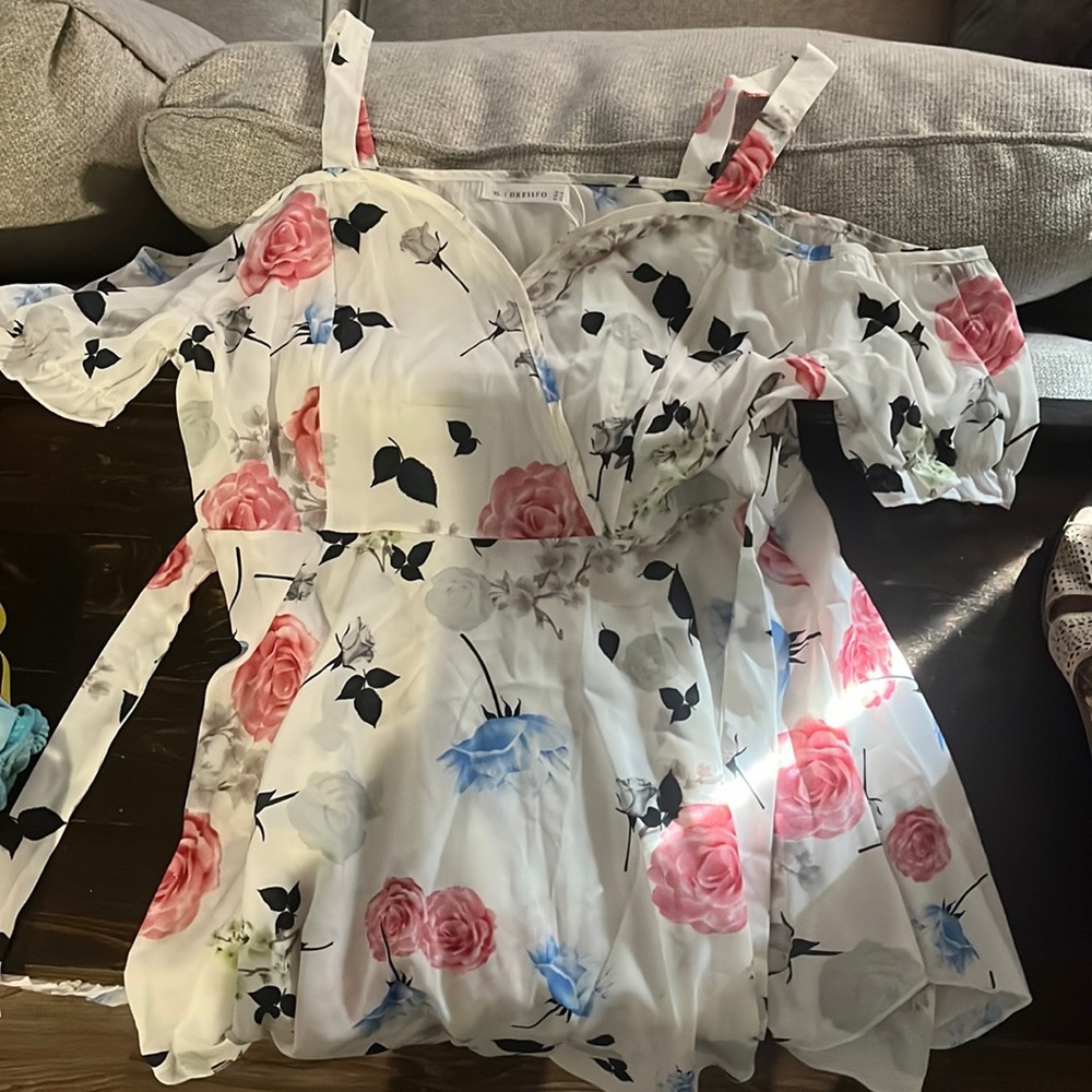 Empire style cold shoulder top